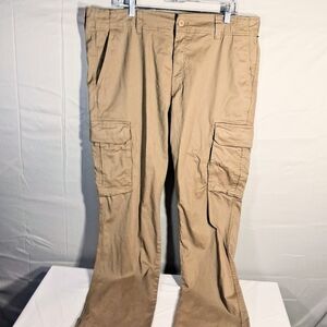 Men's Goodfellow NWT Stretch Relaxed Fit Khaki/ Beige 38 X 32 Cargo Pants